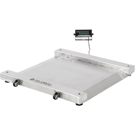 Global Industrial Stainless Steel Digital Drum Scale w/ LED Indicator, 1,000 lb x 0.2 lb 412584